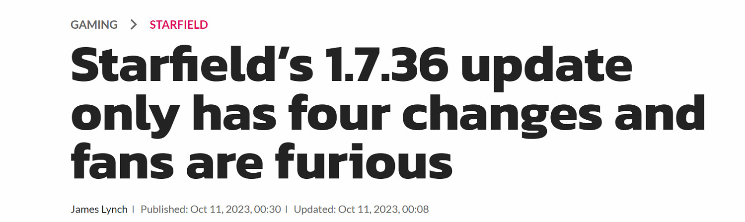 開發者都度假去了?玩家吐槽《星空》新更新檔內容太少 開發者都度假去了?玩家吐槽《星空》新更新檔內容太少