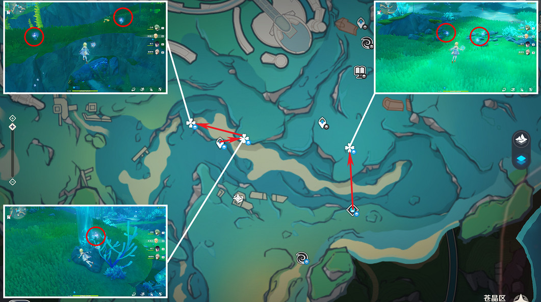 《原神》4.1海露花收集路線