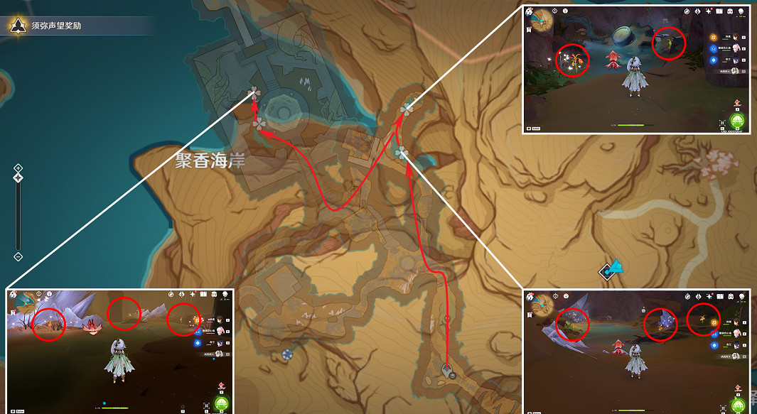 《原神》4.1悼靈花收集路線