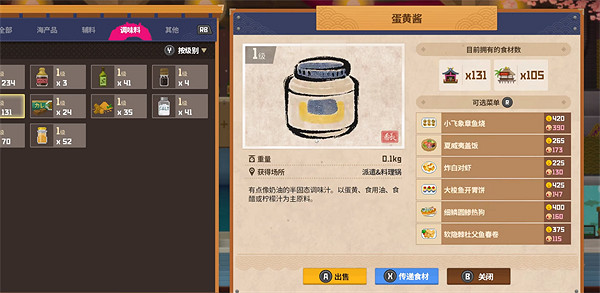 《潛水員戴夫》替換料理介紹