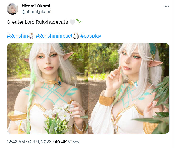 可愛與性感並存！國外小姐姐曬出《原神》大慈樹王COS