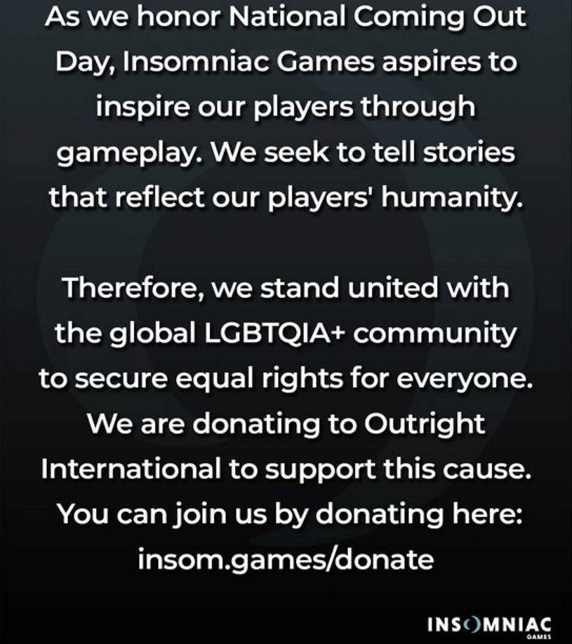 失眠組發文支援國際出櫃日 捐款公益組織呼籲人人平等 失眠組發文支援國際出櫃日 捐款公益組織呼籲人人平等