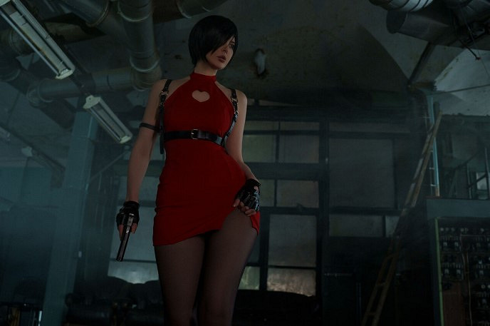 破洞黑絲搭配極致長腿!國外美女COS《生化4RE》艾達王