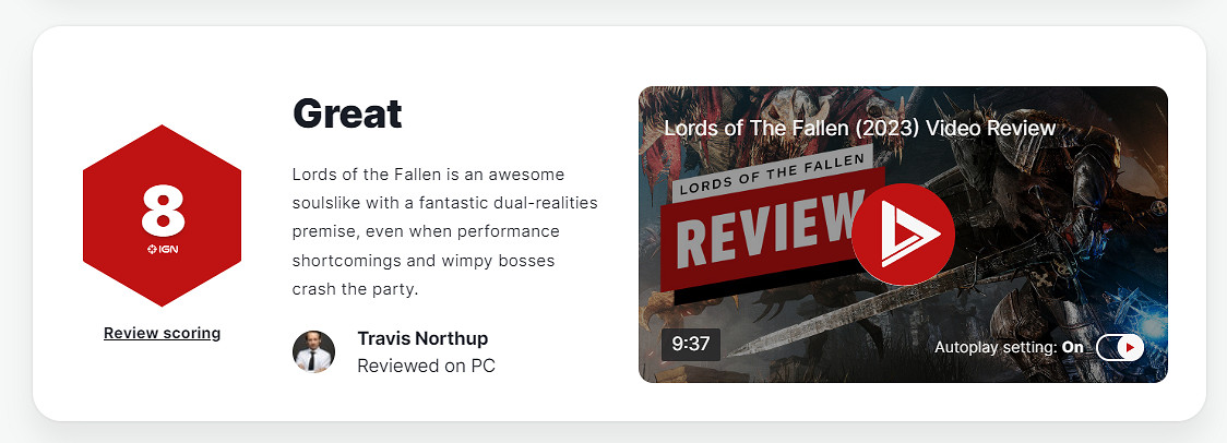 早報：Epic喜加二 《墮落之主》全球媒體評分解禁