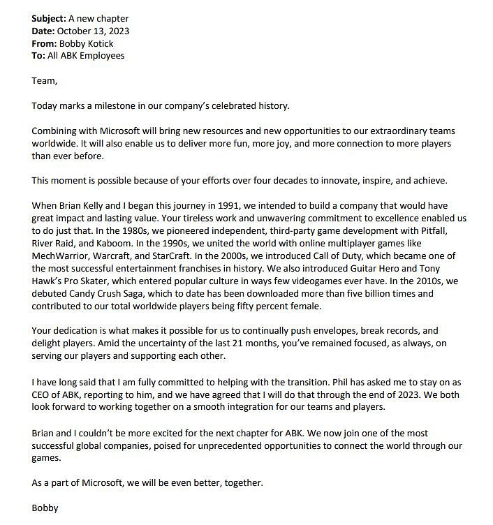 開香檳咯!鮑比·考迪克將於明年1月1日滾出動視暴雪 開香檳咯!鮑比·考迪克將於明年1月1日滾出動視暴雪