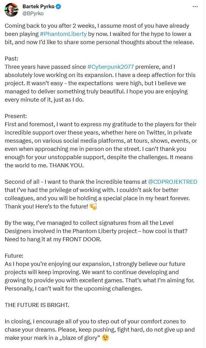 《往日之影》大獲成功 關卡設計者發長文表示感謝! 《往日之影》大獲成功 關卡設計者發長文表示感謝!