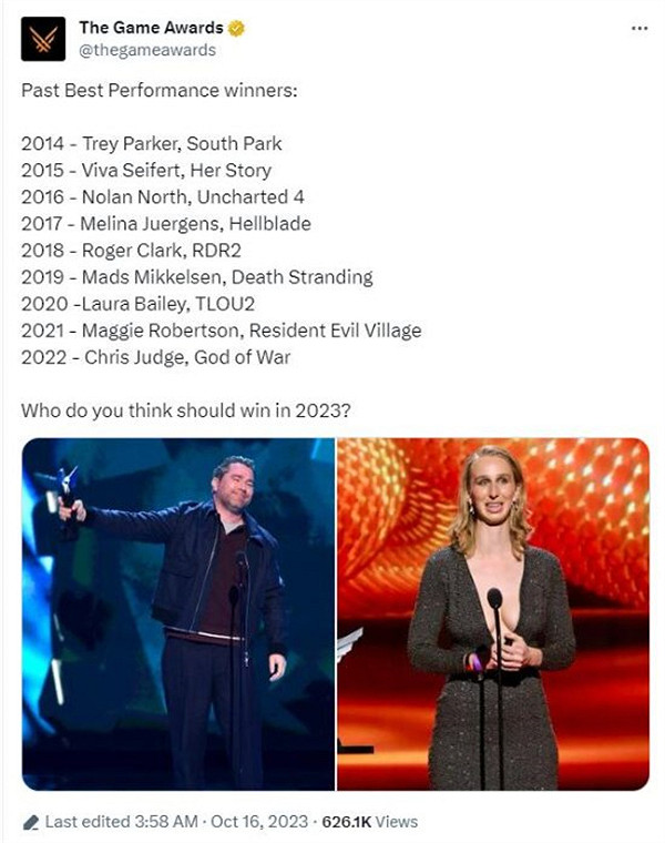 TGA官方盤點曆屆最佳表演獎得主：今年誰將脫穎而出？