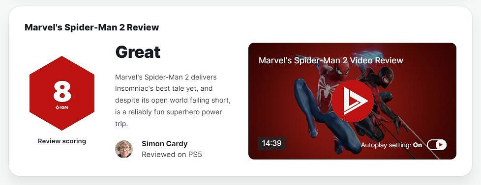 《漫威蜘蛛人2》IGN8分 雖有瑕疵但仍是次有趣的冒險 《漫威蜘蛛人2》IGN8分 雖有瑕疵但仍是次有趣的冒險