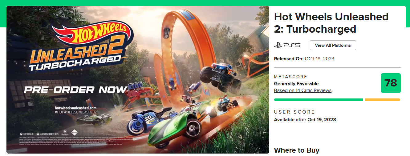 《風火輪釋放2》全球媒體評分解禁 M站均分78 IGN 8分