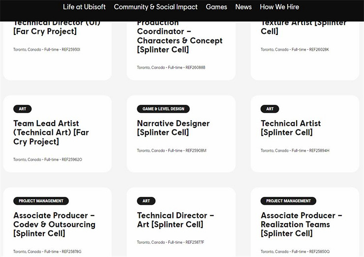 育碧最新招聘透露《細胞分裂重製版》或在加速開發中