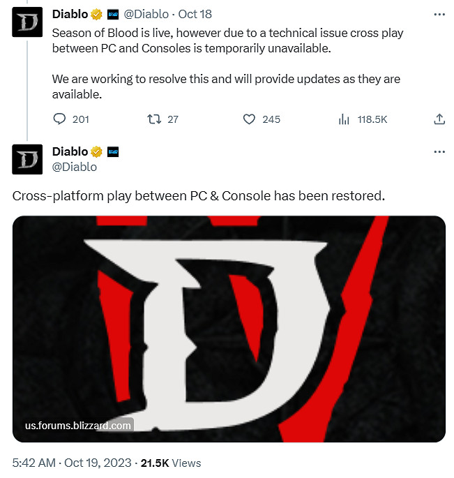 都棄遊了才修好!《暗黑4》PC和主機跨平台連線已修復 都棄遊了才修好!《暗黑4》PC和主機跨平台連線已修復