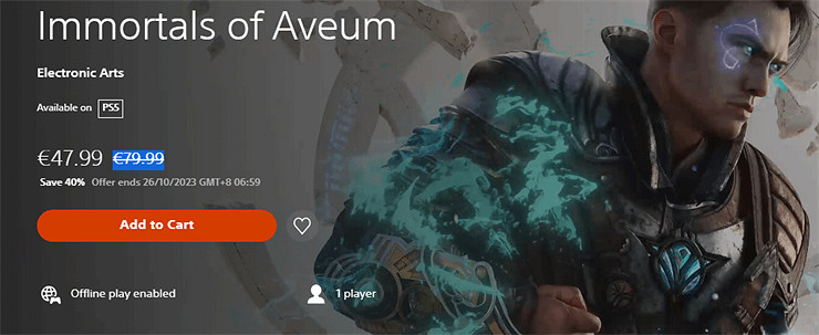 發售不到兩月：EA新作《不朽者傳奇》實體版價格驟跌