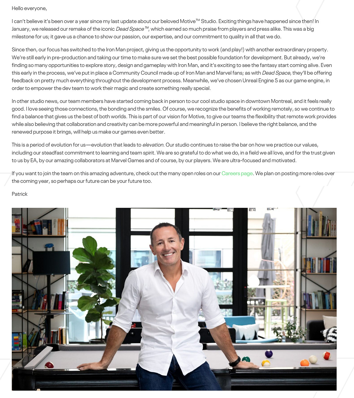 官方確定《鋼鐵俠》遊戲採用虛幻引擎5 目前處於預製作階段