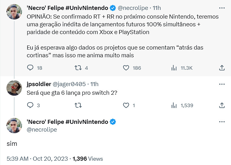 巴西遊戲媒體主編曝《GTA6》將登陸任天堂Switch 2！