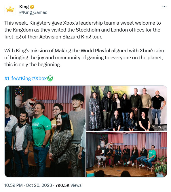 收購動視暴雪後斯賓塞開始視察！第一站是手遊廠商King