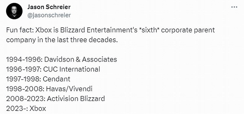 微軟成為暴雪近三十年來第六個母公司 暴雪將起飛？