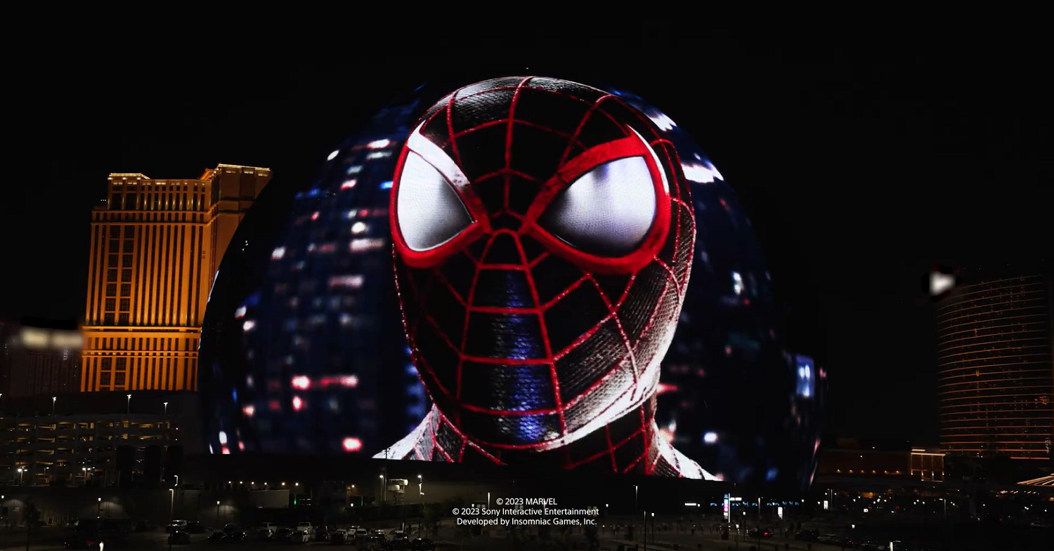 索尼狠狠宣傳!拉斯維加斯巨型球《漫威蜘蛛人2》廣告 索尼狠狠宣傳!拉斯維加斯巨型球《漫威蜘蛛人2》廣告