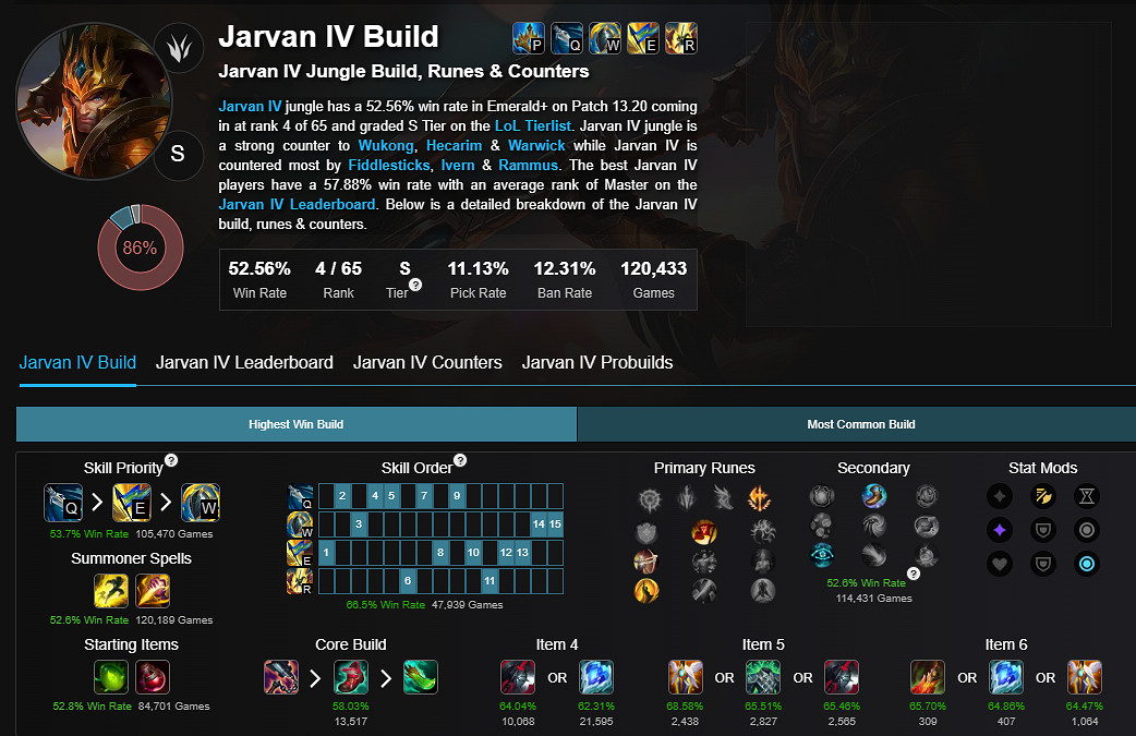 《lol》最新無限火力英雄強度排行榜