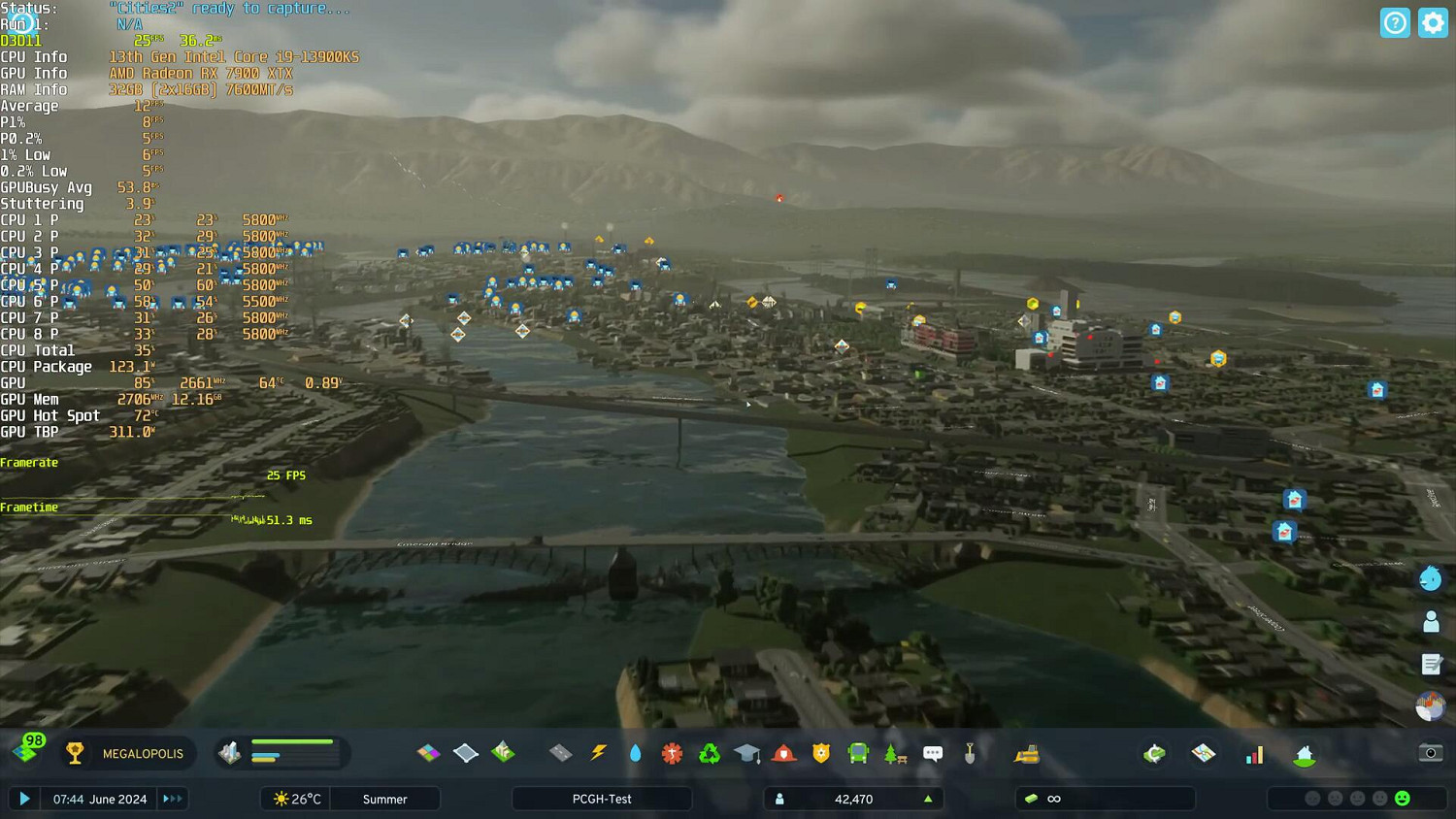 《大都會：天際2》優化很差！7900XTX只能達到12幀