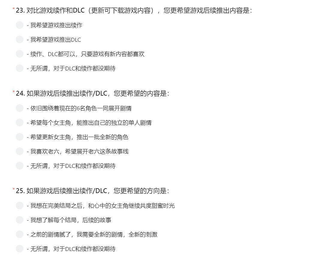 《我被美女包圍了》官方調查玩家對續作/DLC的想法！