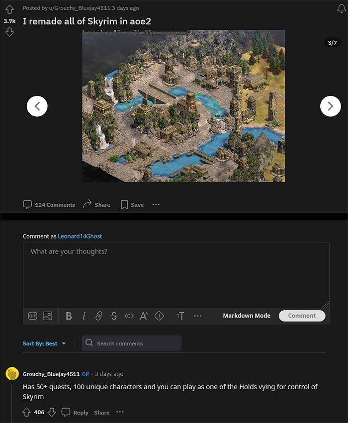《上古卷軸5》粉絲在《世紀帝國2》中重現天際省地圖 《上古卷軸5》粉絲在《世紀帝國2》中重現天際省地圖