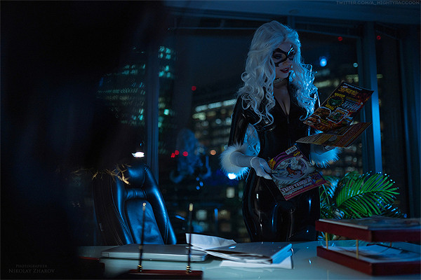 身材火辣野性十足！國外美女COS《漫威蜘蛛人2》黑貓