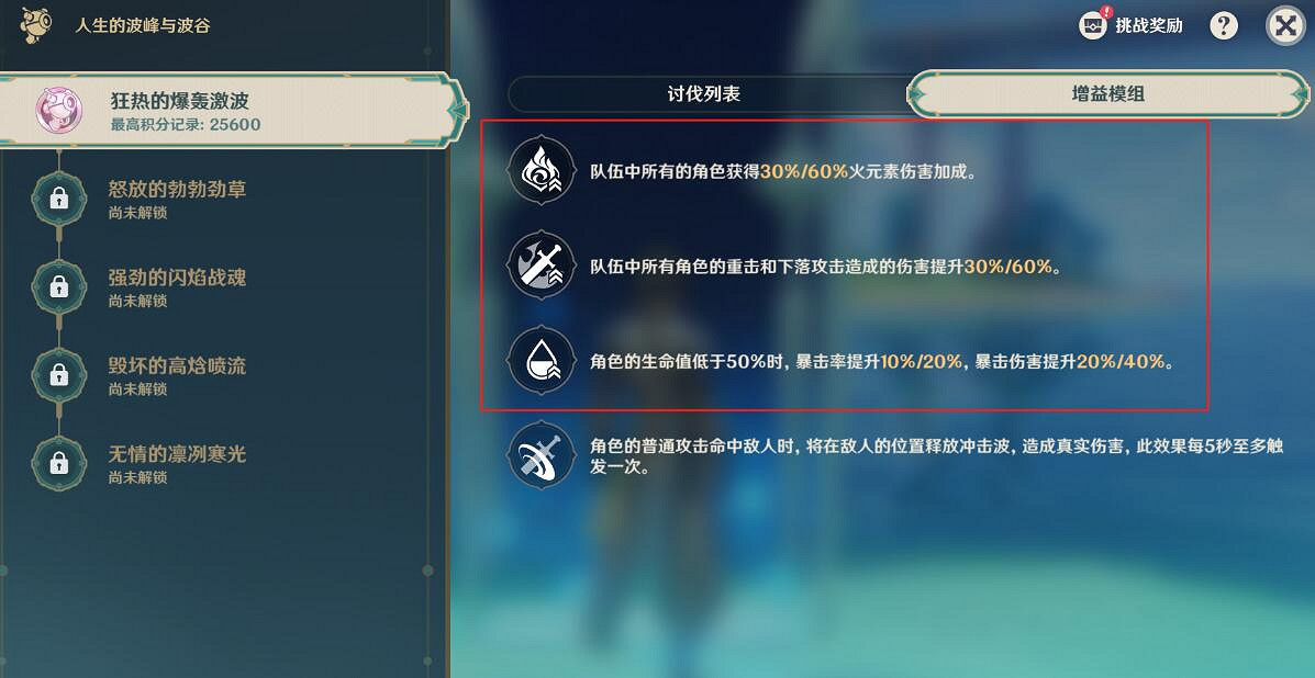 《原神》人生的波峰與波谷第一關陣容推薦