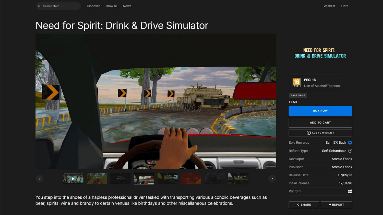 這居然評級3歲+?《醉駕模擬器》現已在NS商店下架 這居然評級3歲+?《醉駕模擬器》現已在NS商店下架