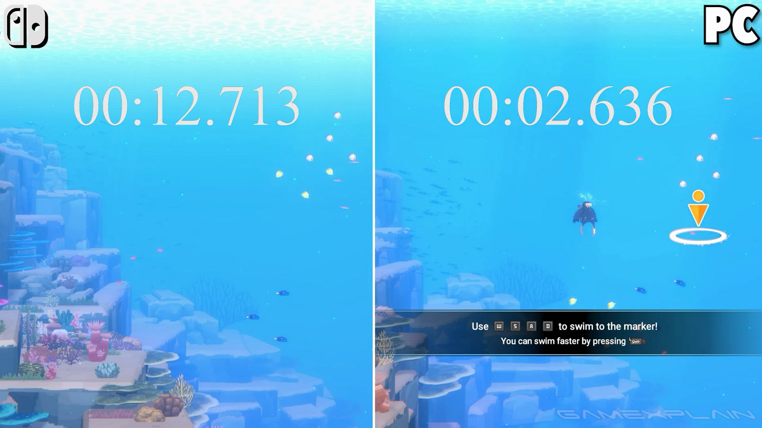 《潛水員戴夫》Switch/Steam版畫面對比影像公布！