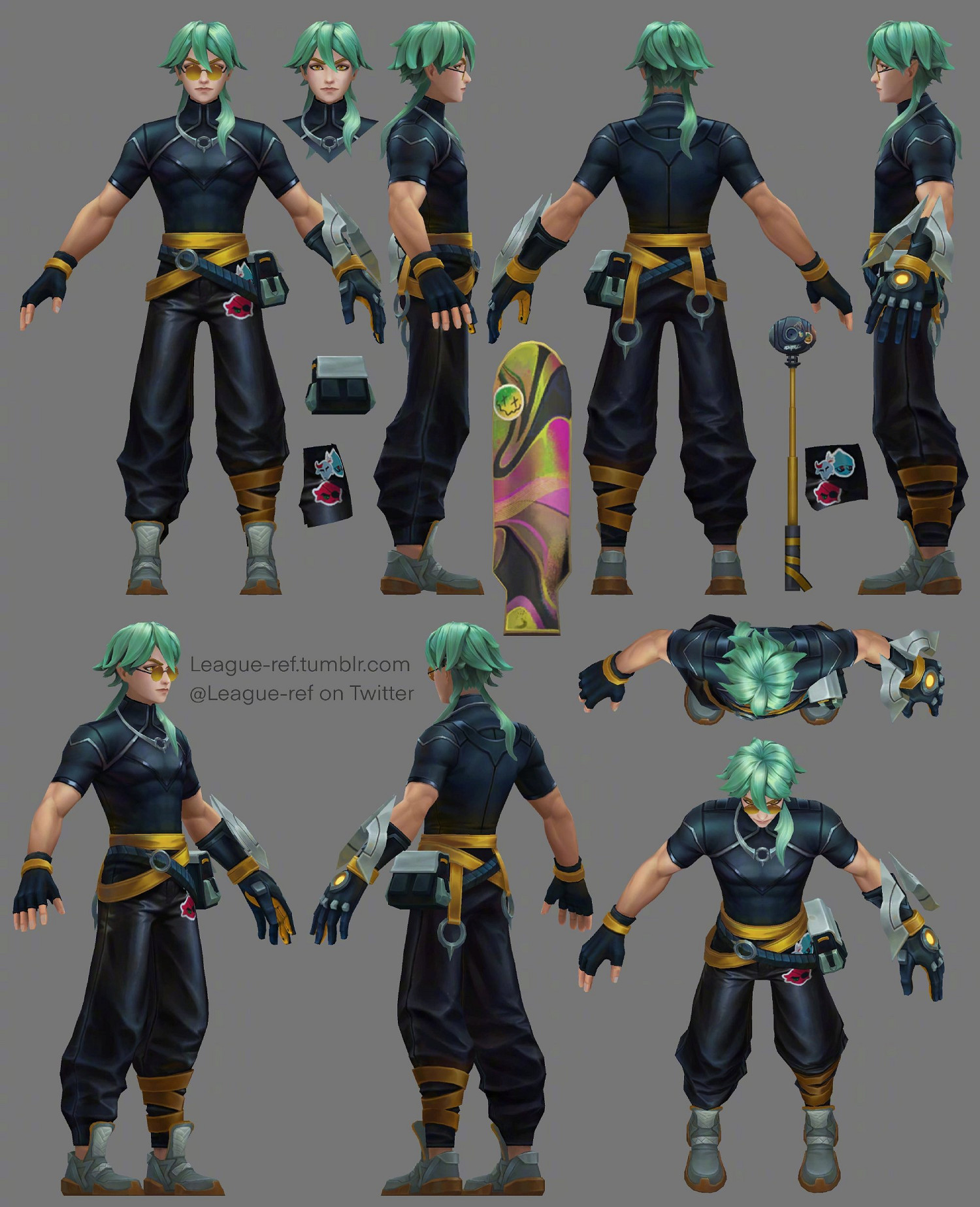 《英雄聯盟》全新男團“心之鋼”皮膚建模圖公開！