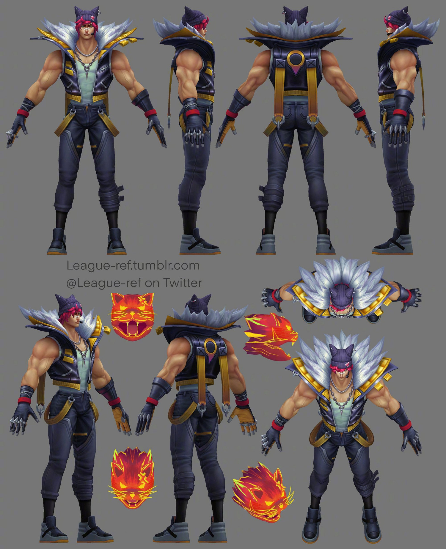 《英雄聯盟》全新男團“心之鋼”皮膚建模圖公開！