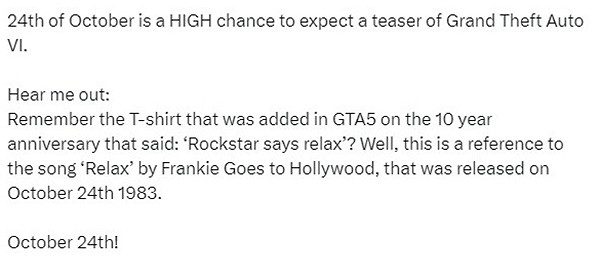 粉絲陷入魔怔狀態!將R星一舉一動解釋為《GTA6》暗示 粉絲陷入魔怔狀態!將R星一舉一動解釋為《GTA6》暗示