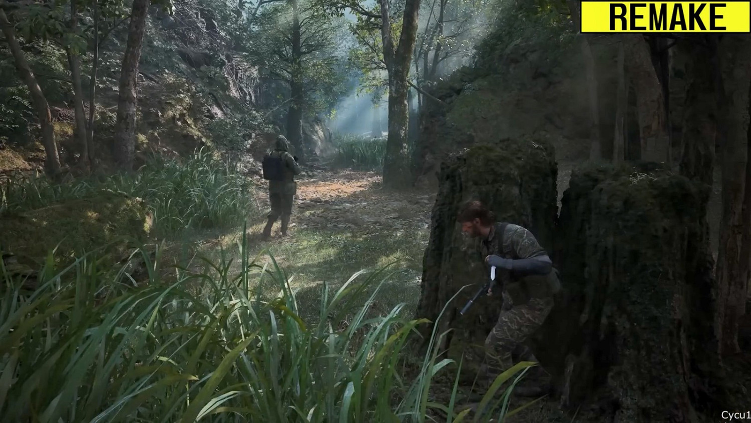 《潛龍諜影Δ：食蛇者》和《潛龍諜影3》畫面對比