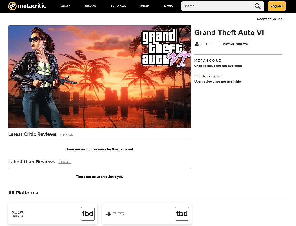 《GTA6》M站頁面上線！網友反應：我冰冷的心早已麻木