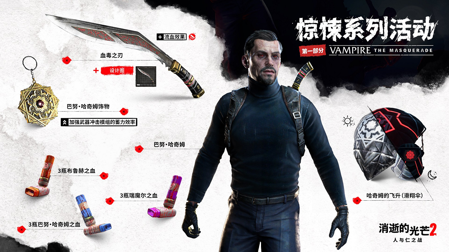 《垂死之光2》x《吸血鬼:避世血族》開啟嗜血連動 《垂死之光2》x《吸血鬼:避世血族》開啟嗜血連動