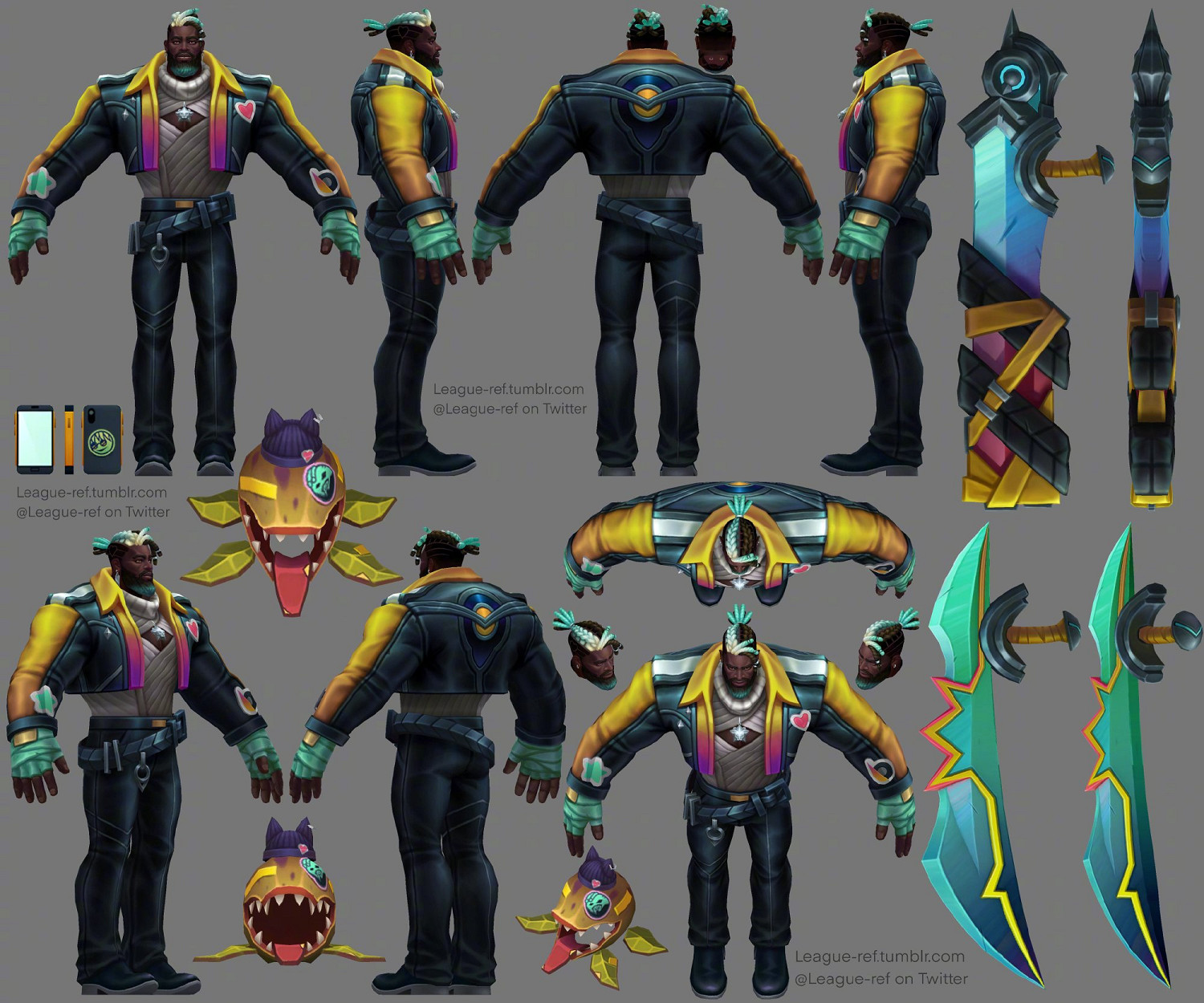 《英雄聯盟》全新男團“心之鋼”皮膚建模圖公開！