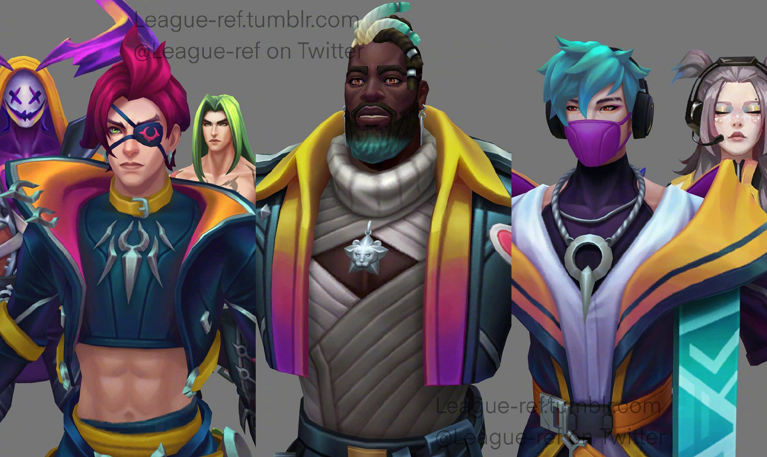 《英雄聯盟》全新男團“心之鋼”皮膚建模圖公開！