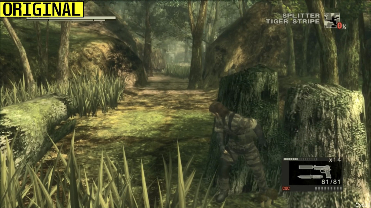 《潛龍諜影Δ：食蛇者》和《潛龍諜影3》畫面對比