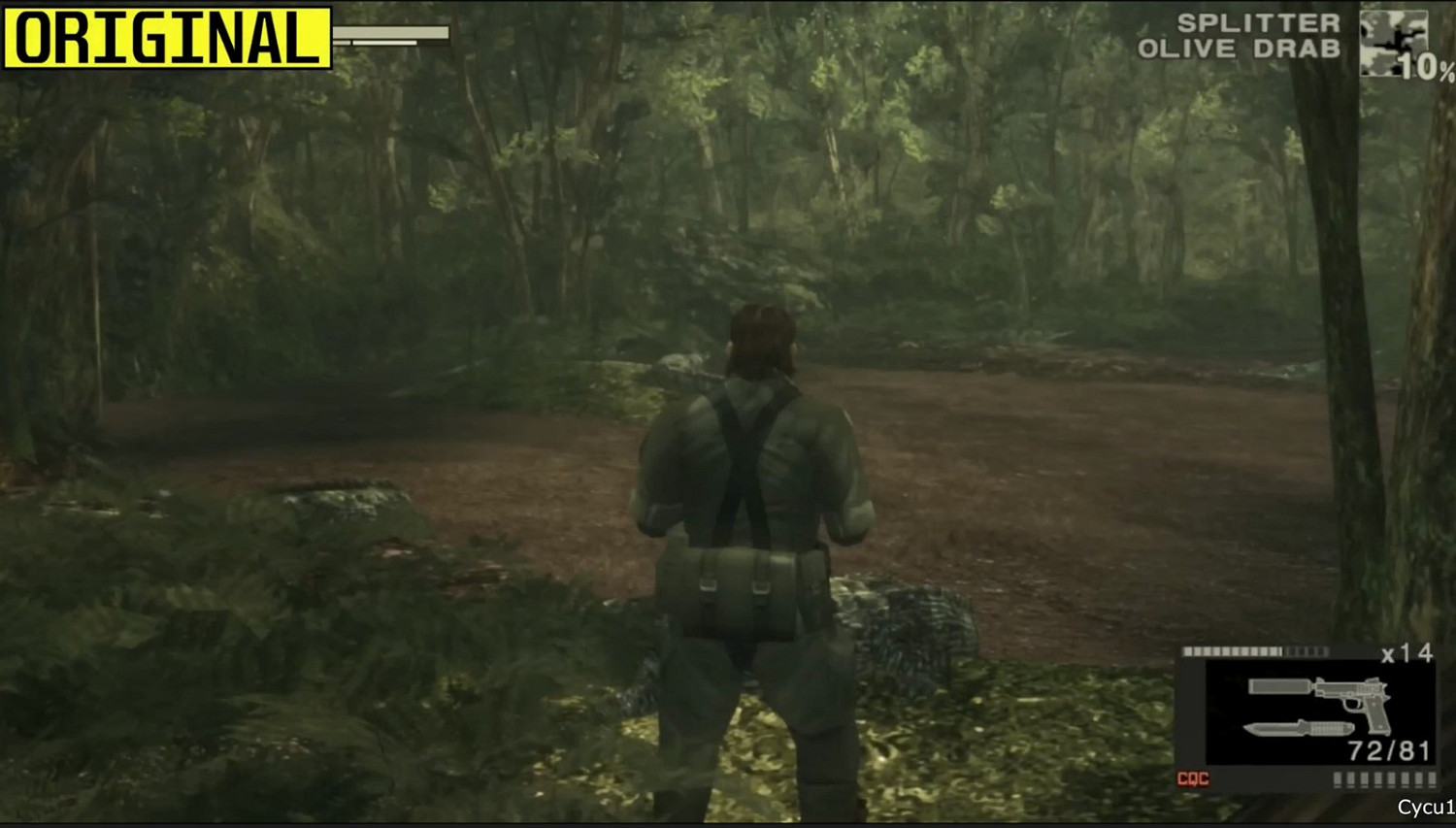 《潛龍諜影Δ：食蛇者》和《潛龍諜影3》畫面對比