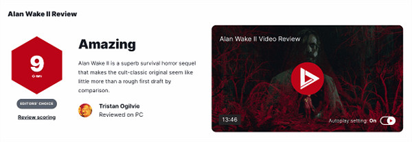 《心靈殺手2》IGN 9分:嘆為觀止的續作 完爆原作! 《心靈殺手2》IGN 9分:嘆為觀止的續作 完爆原作!