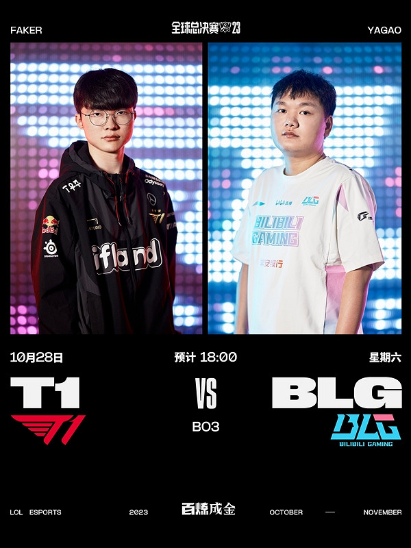 《英雄聯盟》S13總決賽BLG對戰T1 中韓對決再次上演
