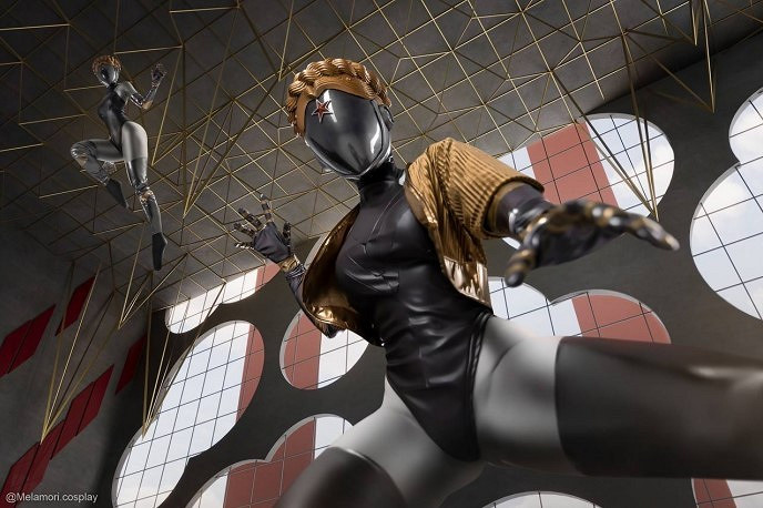 俄羅斯小姐姐COS《原子之心》雙生舞伶 蜂腰肥臀養眼