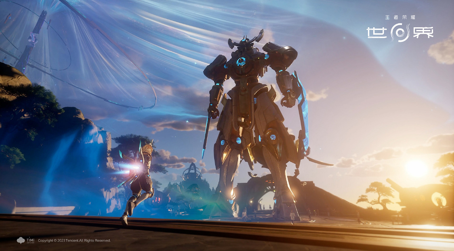 《王者榮耀世界》高清壁紙圖：稷下星之隊挑戰元歌傀儡