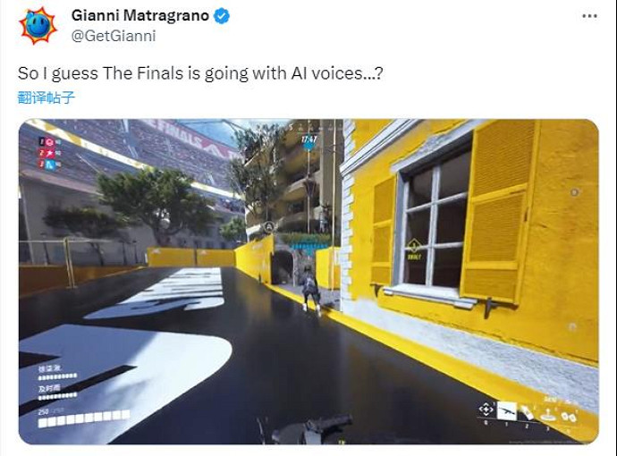 國外配音演員曝《The Finals》正在使用AI進行配音! 國外配音演員曝《The Finals》正在使用AI進行配音!