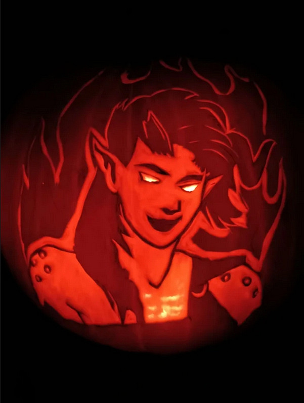 毫無違和感!國外玩家曬出《柏德之門3》主題南瓜燈 毫無違和感!國外玩家曬出《柏德之門3》主題南瓜燈