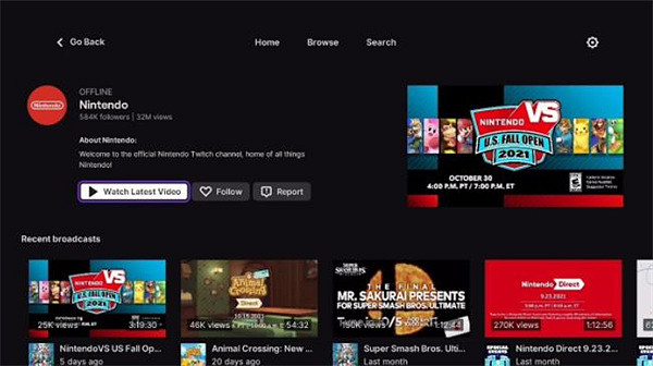 Twitch宣布將於明年1月31日停止支援Switch版Twitch Twitch宣布將於明年1月31日停止支援Switch版Twitch