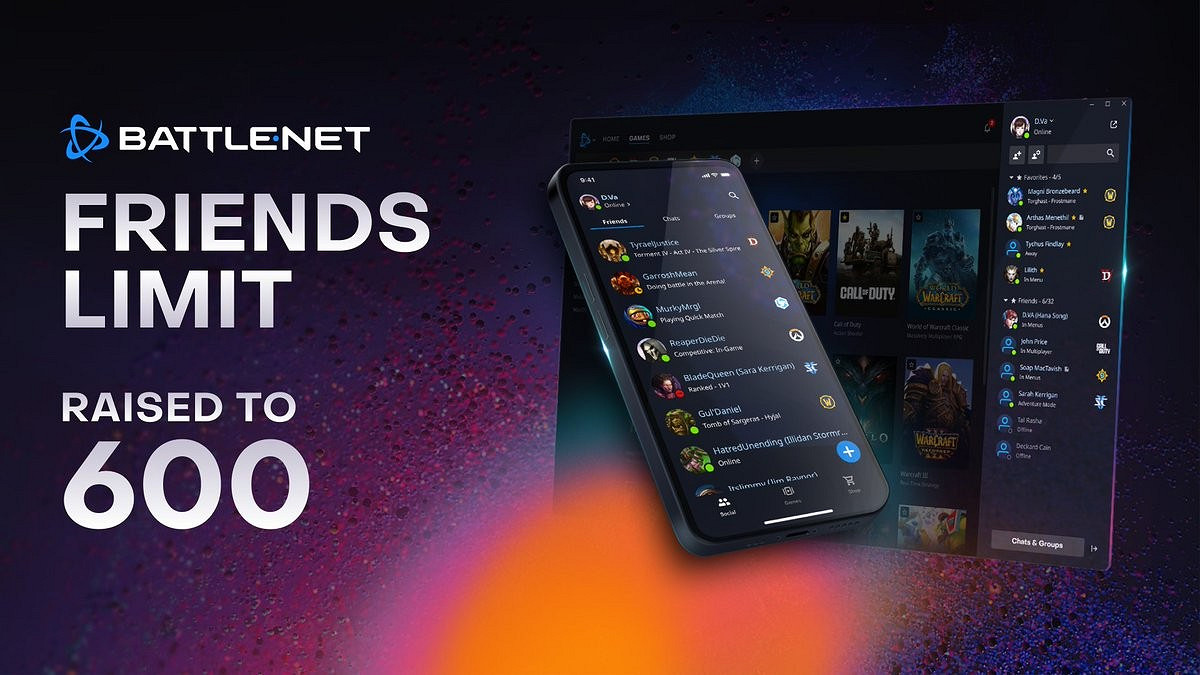 暴雪戰網好友列表擴至600人：結交更多的朋友！