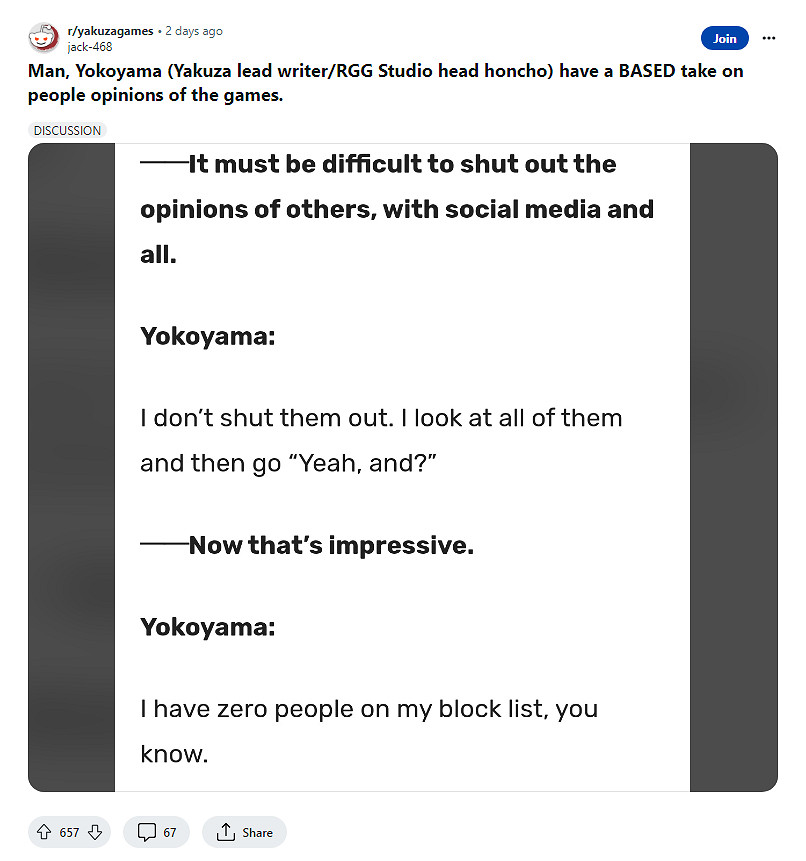 橫山昌義被歐美地區的《人中之龍》玩家捧為明星製作人 橫山昌義被歐美地區的《人中之龍》玩家捧為明星製作人