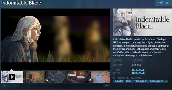 復古風戰旗RPG遊戲《Indomitable Blade》上架Steam 復古風戰旗RPG遊戲《Indomitable Blade》上架Steam
