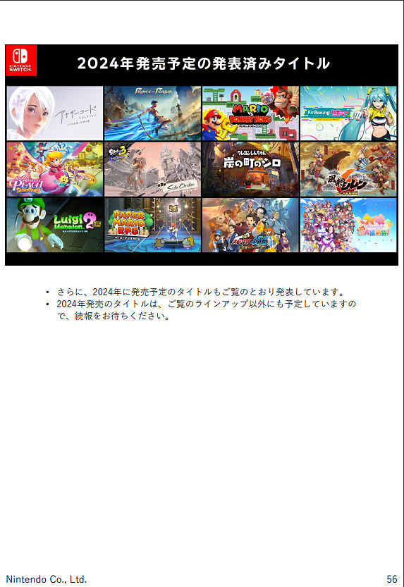 Switch沒結束!任天堂新一期財報公開2024年新作 Switch沒結束!任天堂新一期財報公開2024年新作
